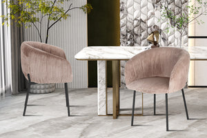 Eetkamerstoel Sevilla Corduroy Zand
