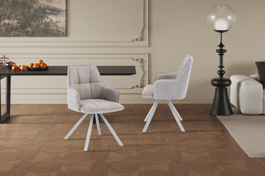 Eetkamerstoel Solenne Beige Draaibaar