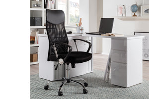 Bureaustoel Max Zwart - Mesh met Hoge Rug