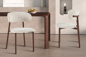 Eetkamerstoel Coco Walnoot Beige