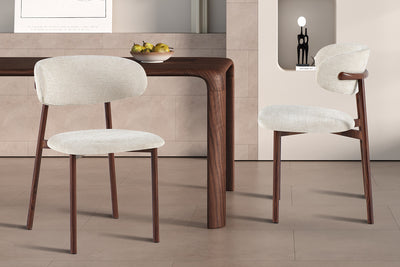 Eetkamerstoel Coco Walnoot Beige