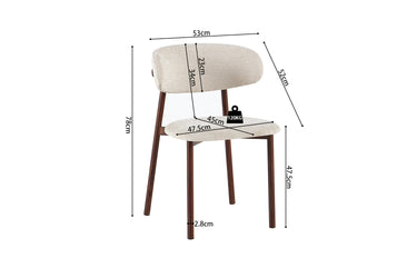 Eetkamerstoel Coco Walnoot Beige