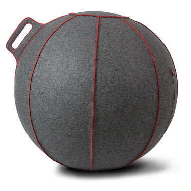 VLUV Zitbal VELT 70-75 cm - Grijs-Melange/Rood