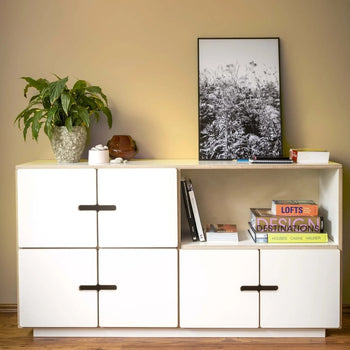 Sideboard PIX 145 cm - Weiß HPL
