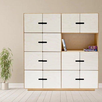 Vakkenkast PIX - Medium Oak / White Osmo