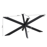 Matrixpoot Zwart Ovaal/Rechthoek 160 cm Koker 4x8 cm