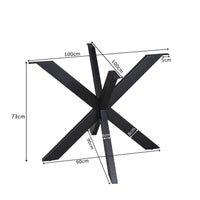 Matrixpoot Zwart Rond 140 cm Koker 4x8 cm