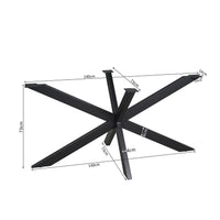 Matrixpoot Zwart Ovaal/Rechthoek 140 cm Koker 4x8 cm