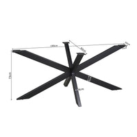 Matrixpoot Zwart Ovaal/Rechthoek 190 cm Koker 4x8 cm