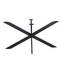 Matrixpoot Zwart Ovaal/Rechthoek 140 cm Koker 2,5x7,5 cm