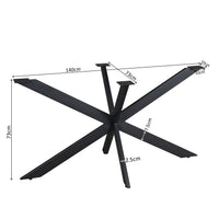 Matrixpoot Zwart Ovaal/Rechthoek 140 cm Koker 2,5x7,5 cm