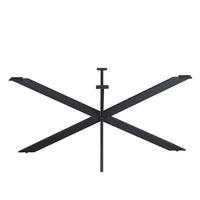 Matrixpoot Zwart Ovaal/Rechthoek 160 cm Koker 2,5x7,5 cm