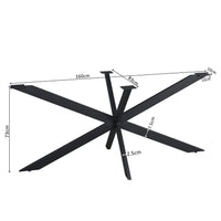 Matrixpoot Zwart Ovaal/Rechthoek 160 cm Koker 2,5x7,5 cm