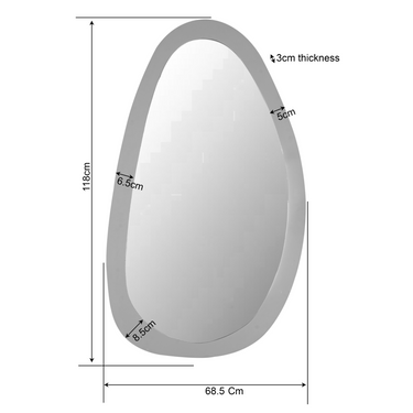 Spiegel Lou | 70 cm | Bruin