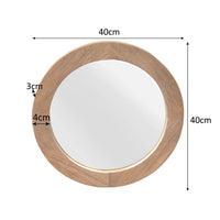 Starfurn Ronde spiegel Dide naturel mangohout 40 cm - Mooier Thuis