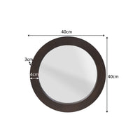 Starfurn Ronde spiegel Dide bruin mangohout 40 cm - Mooier Thuis