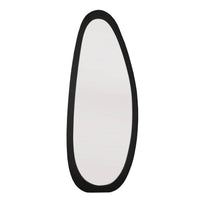 Organische spiegel Lou zwart mangohout 180 cm