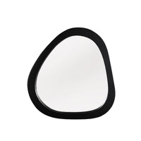 Organische spiegel Lou zwart mangohout 43 cm