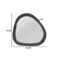 Organische spiegel Lou zwart mangohout 43 cm