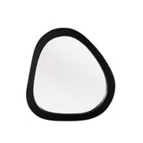 Organische spiegel Lou zwart mangohout 55 cm