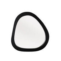 Organische spiegel Lou zwart mangohout 55 cm