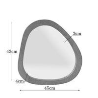 Organische spiegel Lou zand mangohout 43 cm