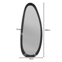Organische spiegel Lou bruin mangohout 180 cm