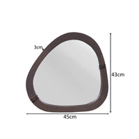 Organische spiegel Lou bruin mangohout 43 cm
