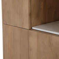 Marmeren inlegplank Dallas vakkenkast – beige - 2 stuks