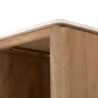 Marmeren bovenblad Dallas boekenkast – beige