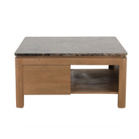 Marmeren bovenblad Dallas salontafel – bruin