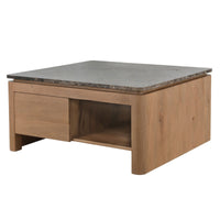 Marmeren bovenblad Dallas salontafel – bruin