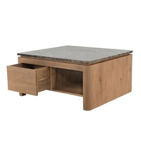Marmeren bovenblad Dallas salontafel – bruin