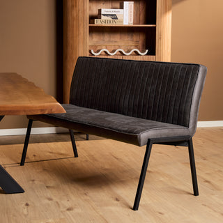 Eetkamerbank Tivoli Bull | Antraciet | 155 cm - Mooier Thuis