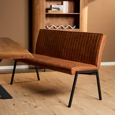 Eetkamerbank Tivoli Bull | Cognac | 155 cm