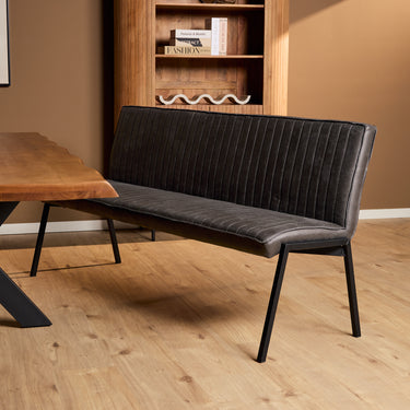 Eetkamerbank Tivoli Bull | Antraciet | 185 cm