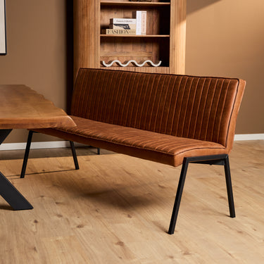 Eetkamerbank Tivoli Bull | Cognac | 185 cm