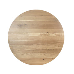 Eiken tafelblad naturel voor Eiken Eettafel Ferris Rond 150 cm