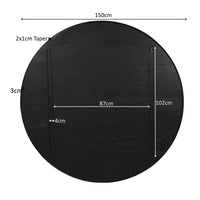 Tafelblad Eiken Ferris Rond - 150 cm Zwart