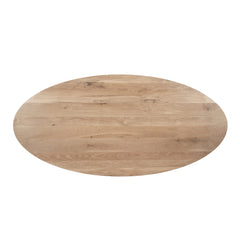 Eiken tafelblad naturel voor Eiken Eettafel Ferris Ovaal 180 cm