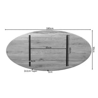 Tafelblad Eiken Ferris Ovaal - 180 cm Naturel