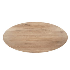 Eiken tafelblad naturel voor Eiken Eettafel Ferris Ovaal 210 cm
