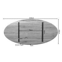 Tafelblad Eiken Ferris Ovaal - 210 cm Naturel