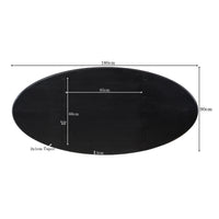 Tafelblad Eiken Ferris Ovaal - 180 cm Zwart