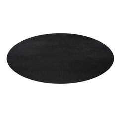 Eiken tafelblad zwart voor Eiken Eettafel Ferris Ovaal 210 cm