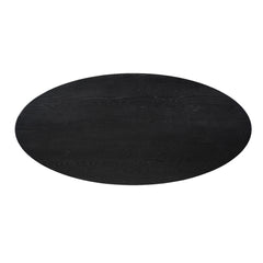 Eiken tafelblad zwart voor Eiken Eettafel Ferris Ovaal 280 cm