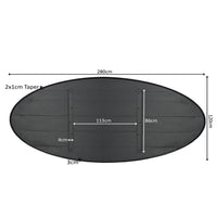 Tafelblad Eiken Ferris Ovaal - 280 cm Zwart