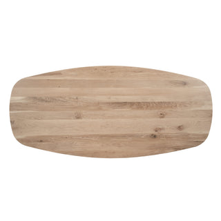Tafelblad Eiken Ferris Deens Ovaal - 200 cm Naturel - hout en eikenhout - Mooier Thuis