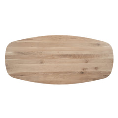 Eiken tafelblad naturel voor Eiken Eettafel Ferris Deens Ovaal 280 cm