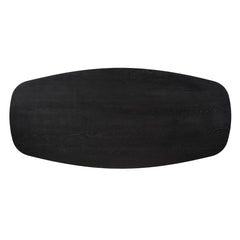 Eiken tafelblad zwart voor Eiken Eettafel Ferris Deens Ovaal 180 cm